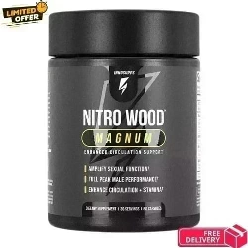 Inno Supps Nitro Wood Magnum Dietary Supplement | 60 Capsules | Nitric Oxide & Circulation Support Formula