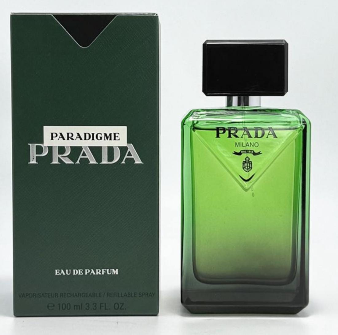 Prada Paradigme Eau de Parfum 100ml (3.3 fl oz) | Men's Fresh Woody Aromatic Fragrance | Refillable Spray