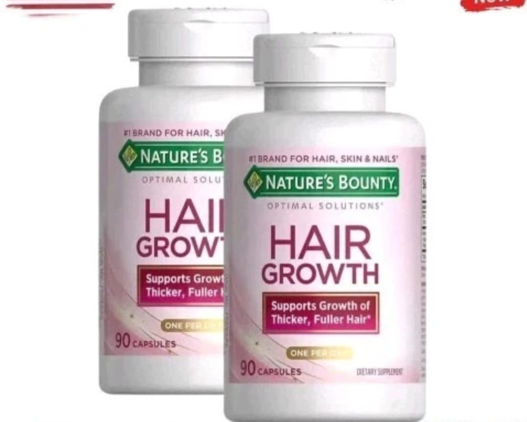 Nature's Bounty Hair Growth Supplement | 90 Capsules | Supports Thicker, Fuller Hair | One Per Day Dietary Supplement