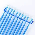 10-Piece Blue Plastic Long Handle Cleaning Brush Set – Slim Detail Brushes with Loop Hanging Handles for Precision Cleaning